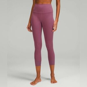NWOT Lululemon Align Scalloped Hem High-Rise 23" Leggings in Vintage Plum Color